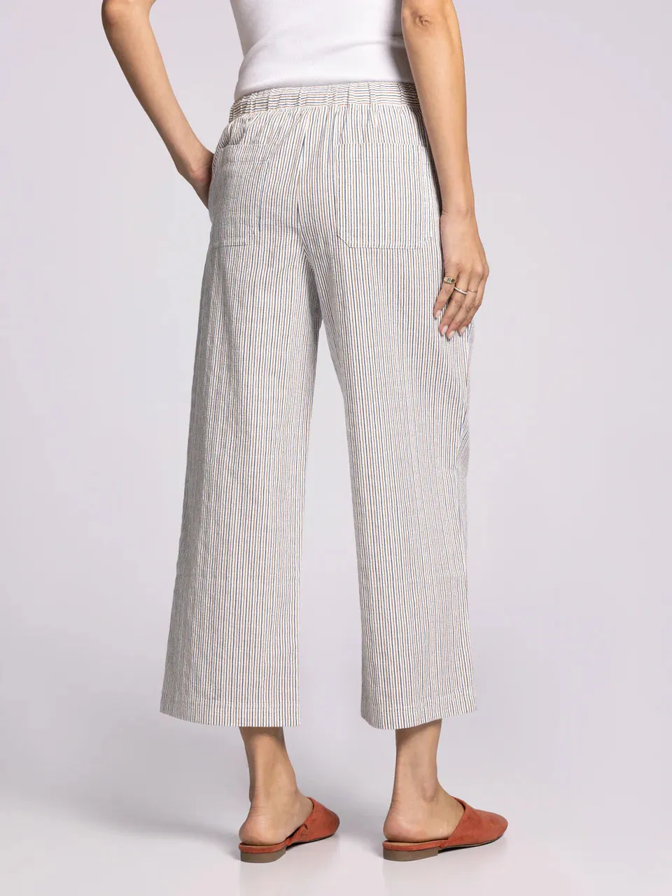 Anita Pants - Indigo Braune Streifen