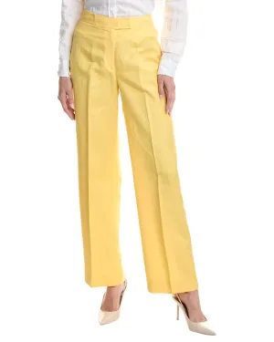 Anne Klein High-Rise Linen-Mix Weitbeinige Hose