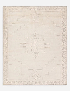 Ansa Hand-Knotted Wool-Blend Moroccan-Style Rug trendy fashion rug