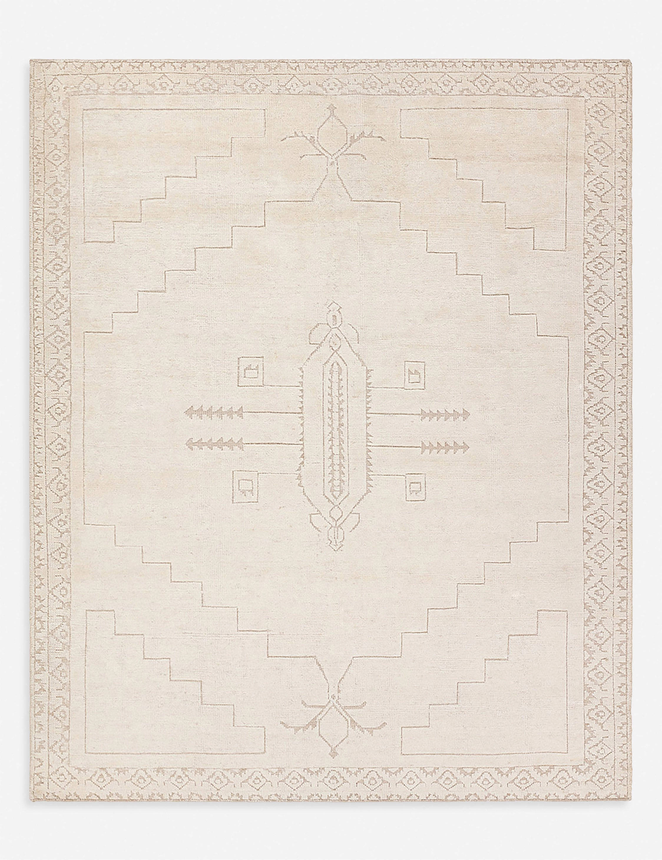 Ansa Hand-Knotted Wool-Blend Moroccan-Style Rug trendy fashion rug