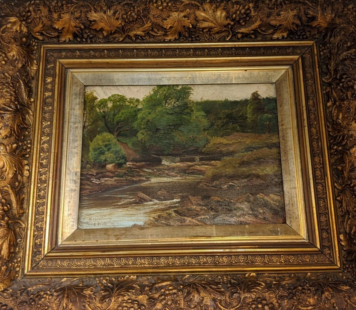 ANTIQUE OIL PAINTING IN ORNATE FRAME