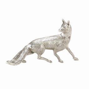 Antique Silver Plated Fox home display ornament