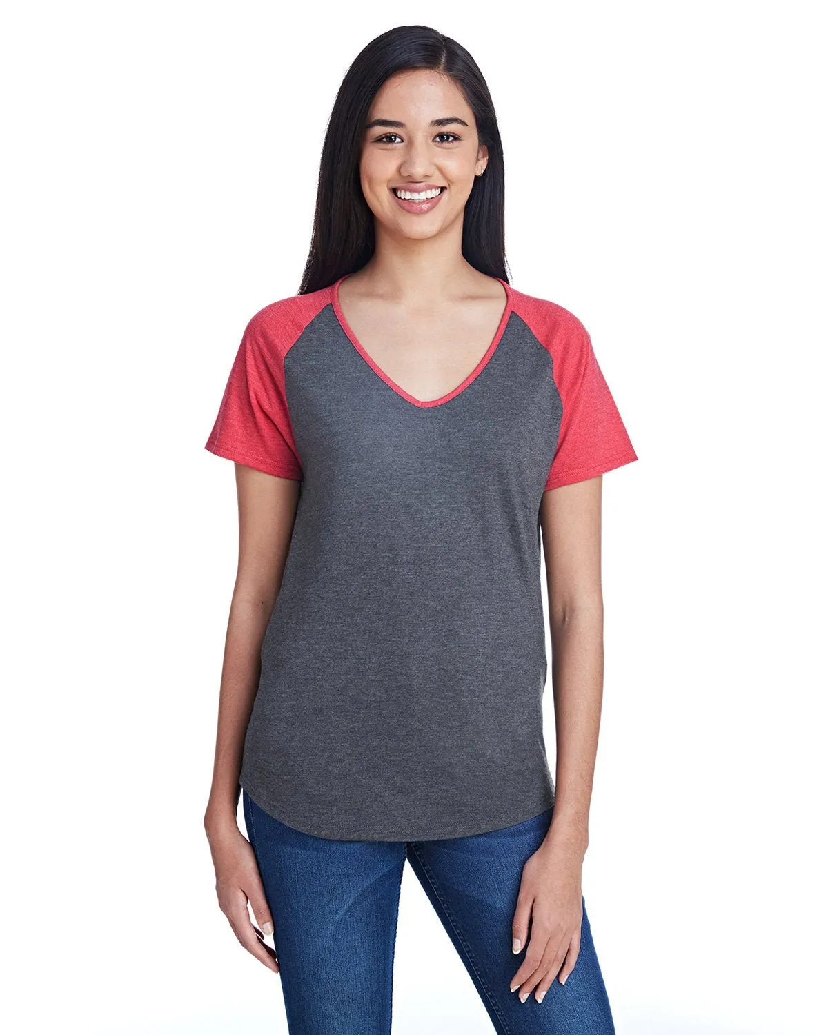 Anvil 6770VL Damen Tri-Blend Raglan T-Shirt