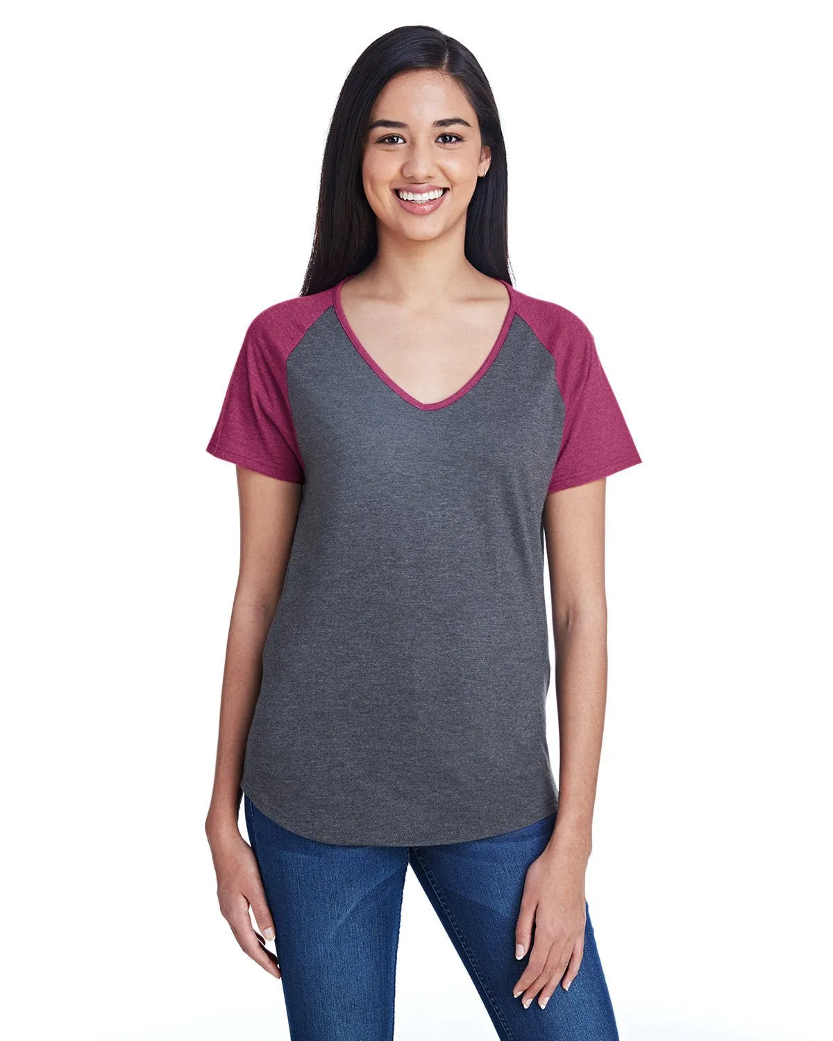 Anvil 6770VL Damen Tri-Blend Raglan T-Shirt