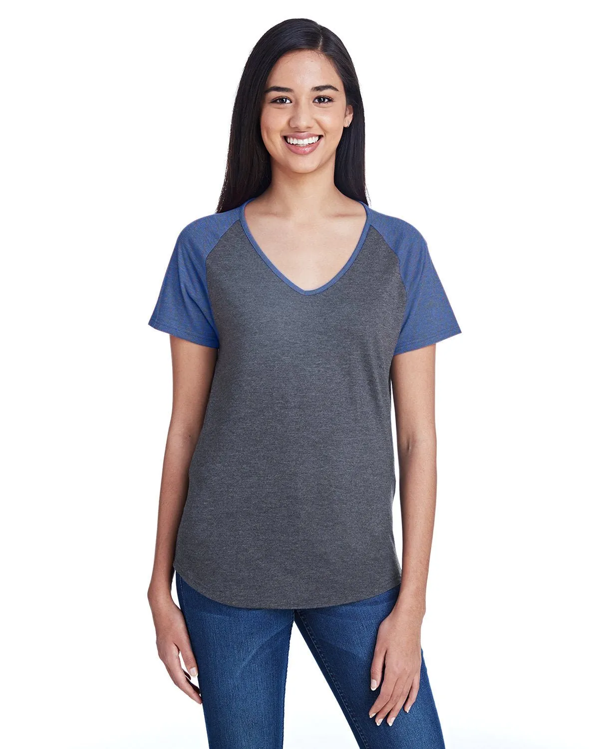 Anvil 6770VL Damen Tri-Blend Raglan T-Shirt