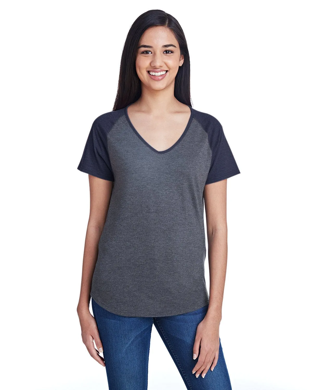 Anvil 6770VL Damen Tri-Blend Raglan T-Shirt