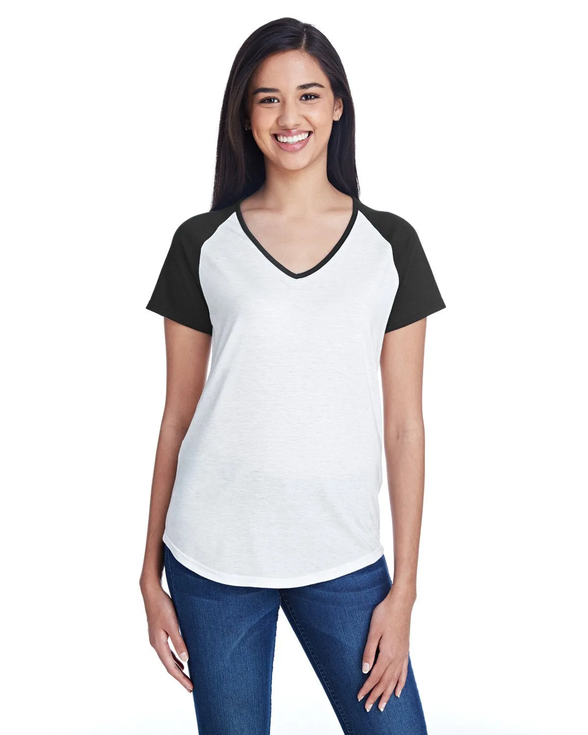 Anvil 6770VL Damen Tri-Blend Raglan T-Shirt