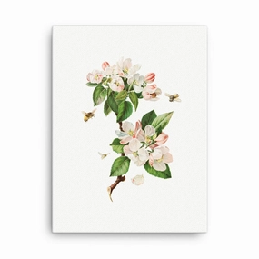 Apple Blossoms and Bees - canvas canvas mural art
