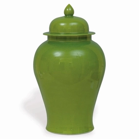 Apple Green Porcelain Ginger Jar home display ornament