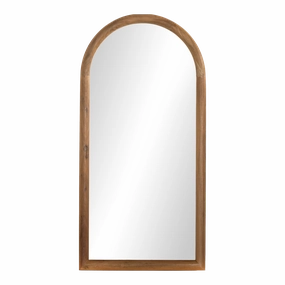 Arched Acacia Floor Mirror elegant wall decor