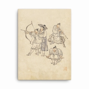 Archery, Kim Hong-do - canvas canvas mural art