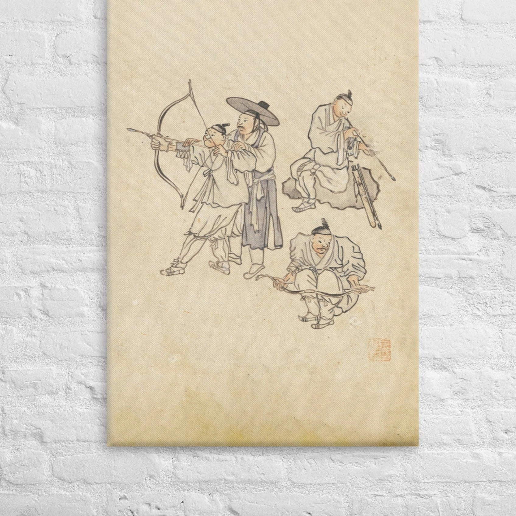 Archery, Kim Hong-do - canvas