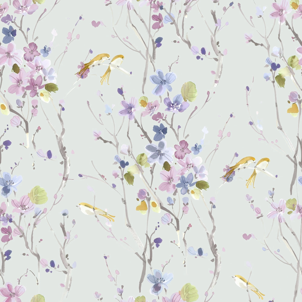 Armathwaite Linen Printed Made to Measure Curtains Duck Egg