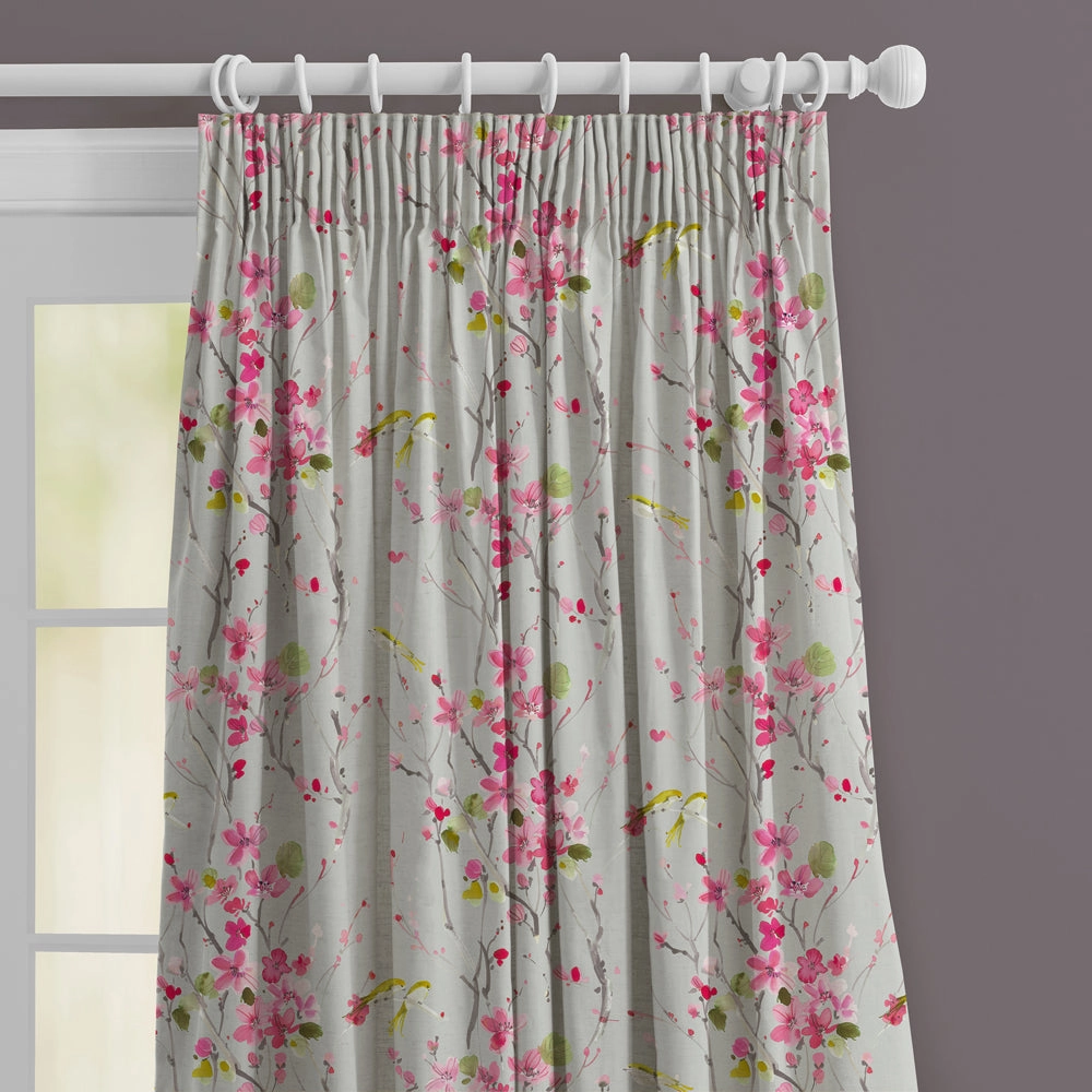 Armathwaite Linen Printed Made to Measure Curtains Silver