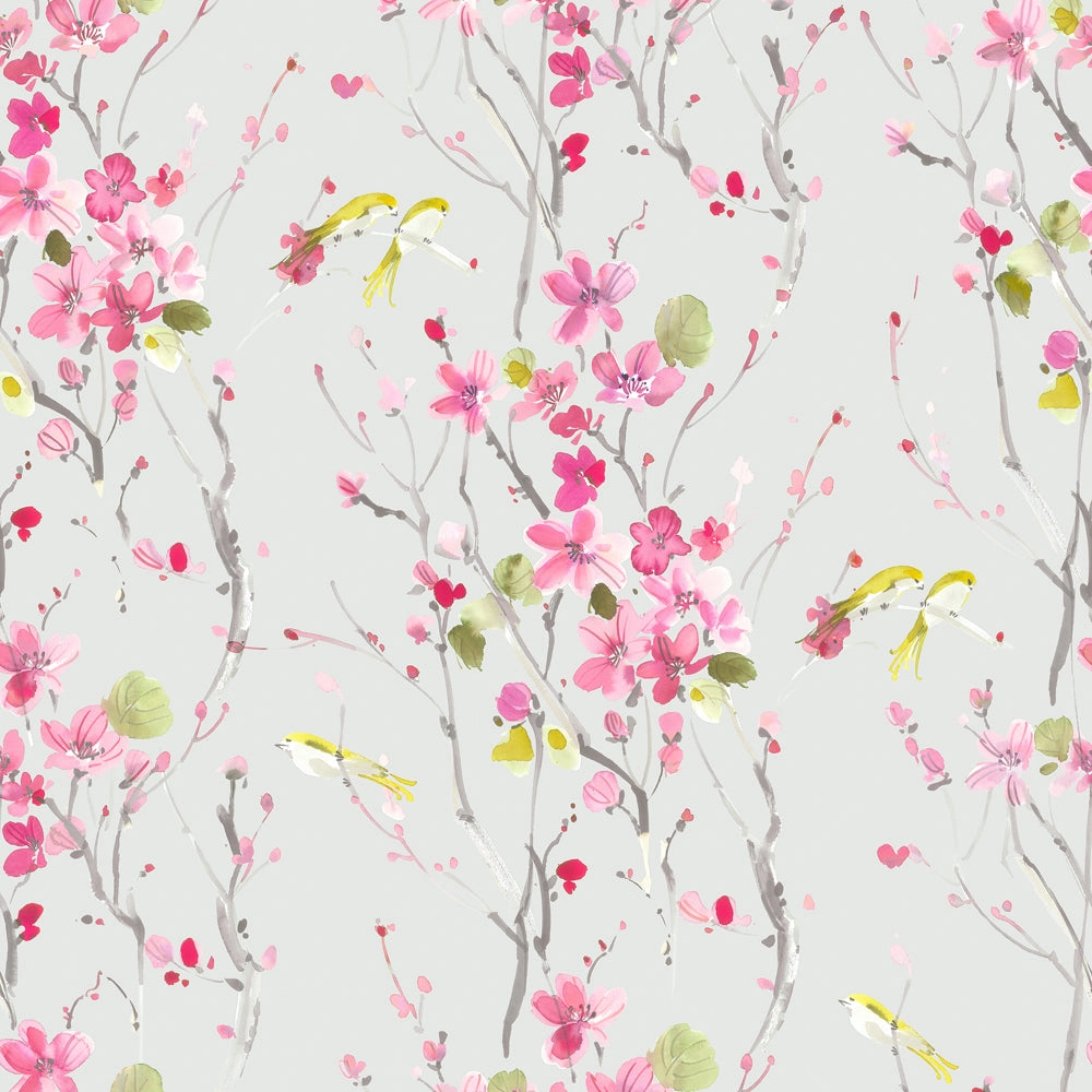 Armathwaite Linen Printed Made to Measure Curtains Silver