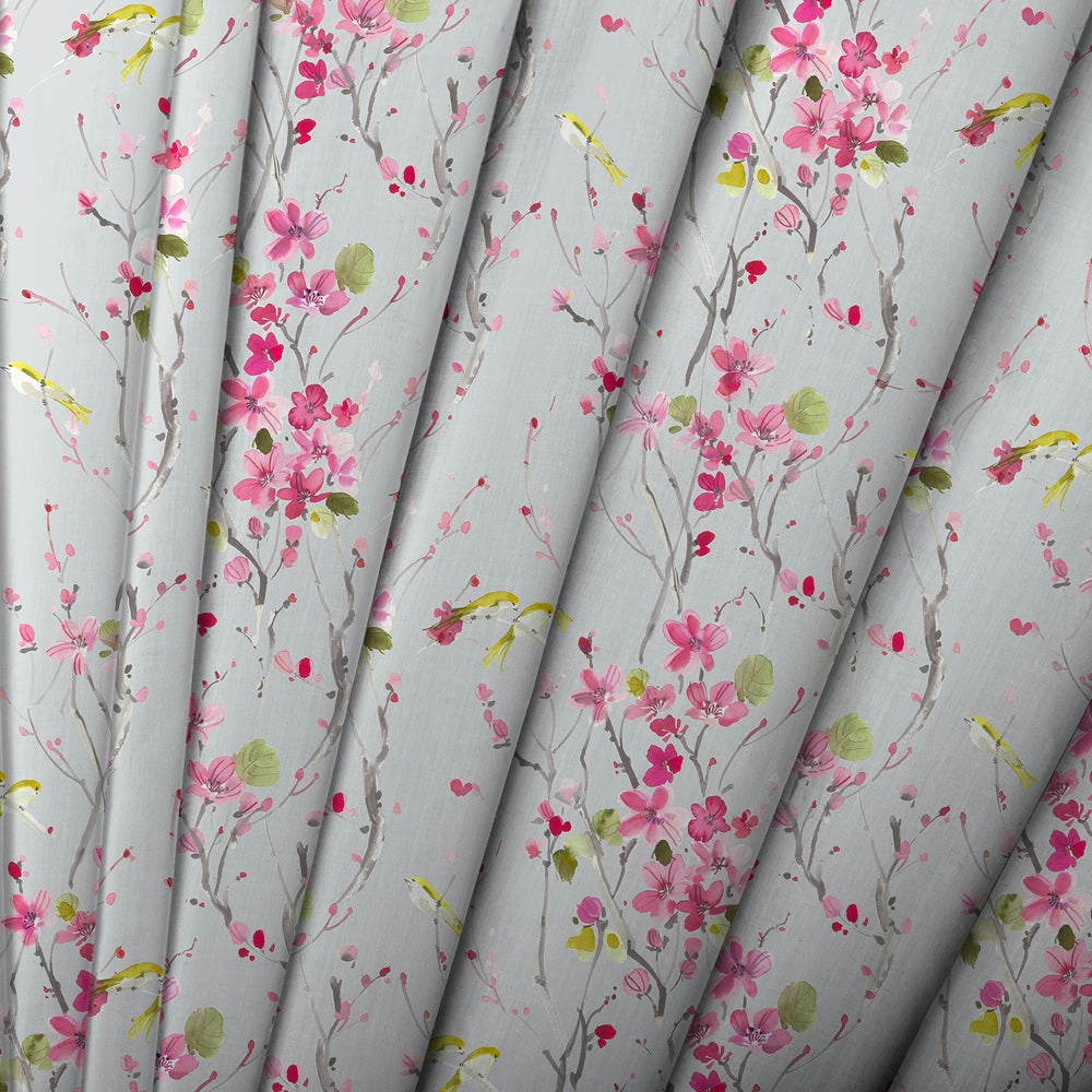 Armathwaite Linen Printed Made to Measure Curtains Silver