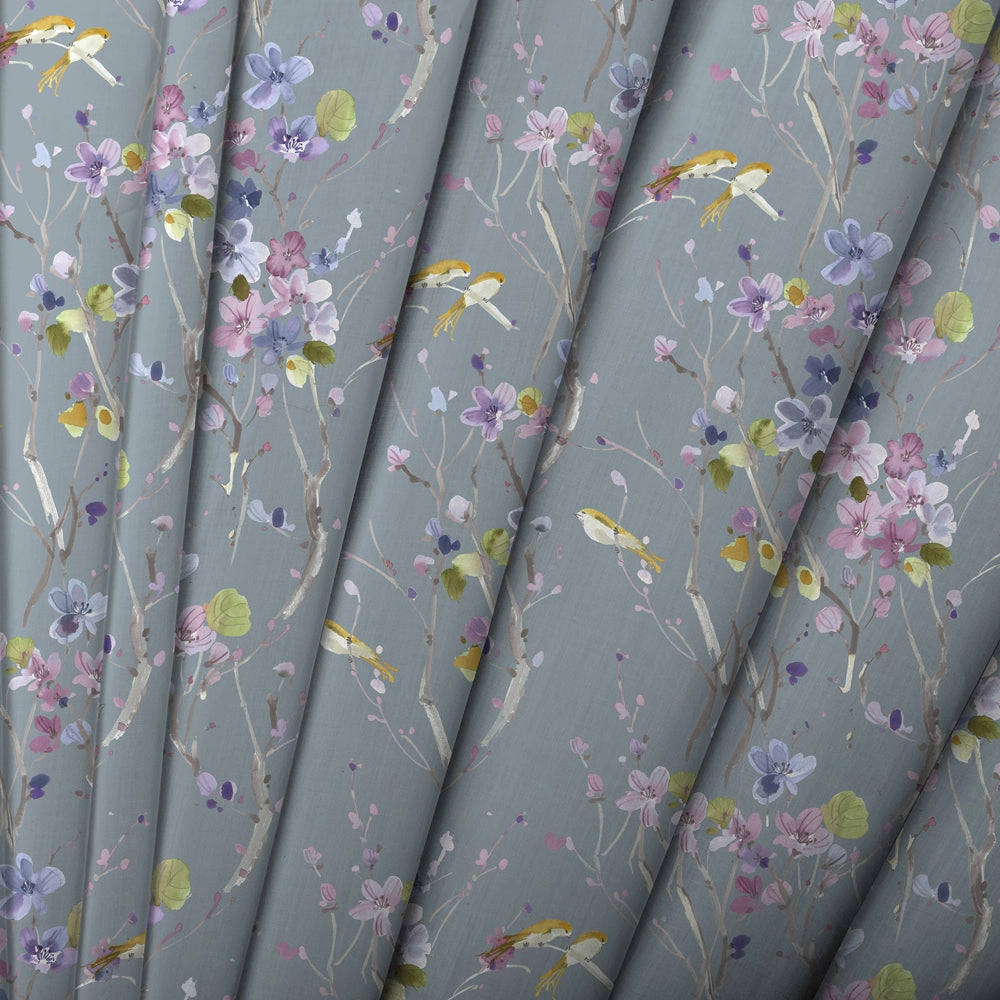 Armathwaite Linen Printed Made to Measure Curtains Slate