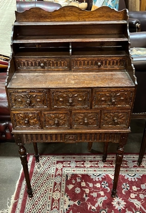 AS FOUND LOUIS XVI OAK MULTI DRAWER STAND WITH PIGEON HOLES interior room decor