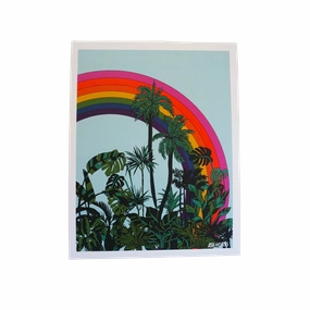 Ash   Chess Rainbow Palms Art Print 11" x 14" framed wall decor