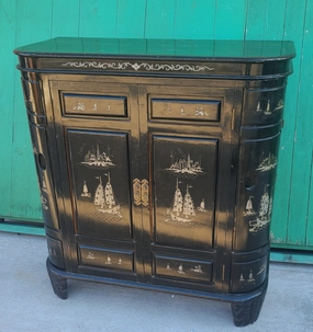 ASIAN BLACK LACQUER BAR interior room decor