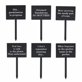 Assorted 7.5 " Black Metal Cutout Garden Picks (6 Styles) interior room decor