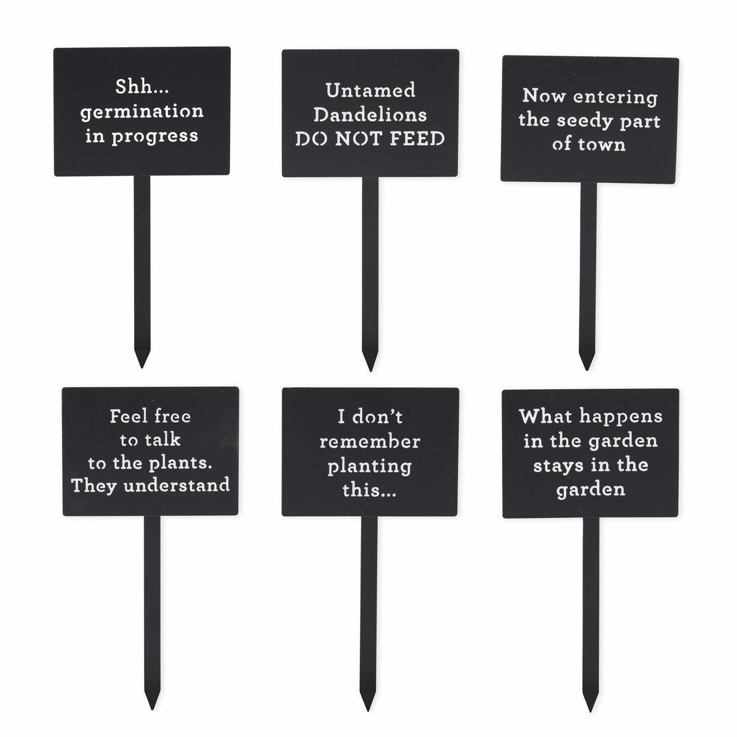 Assorted 7.5 " Black Metal Cutout Garden Picks (6 Styles) interior room decor