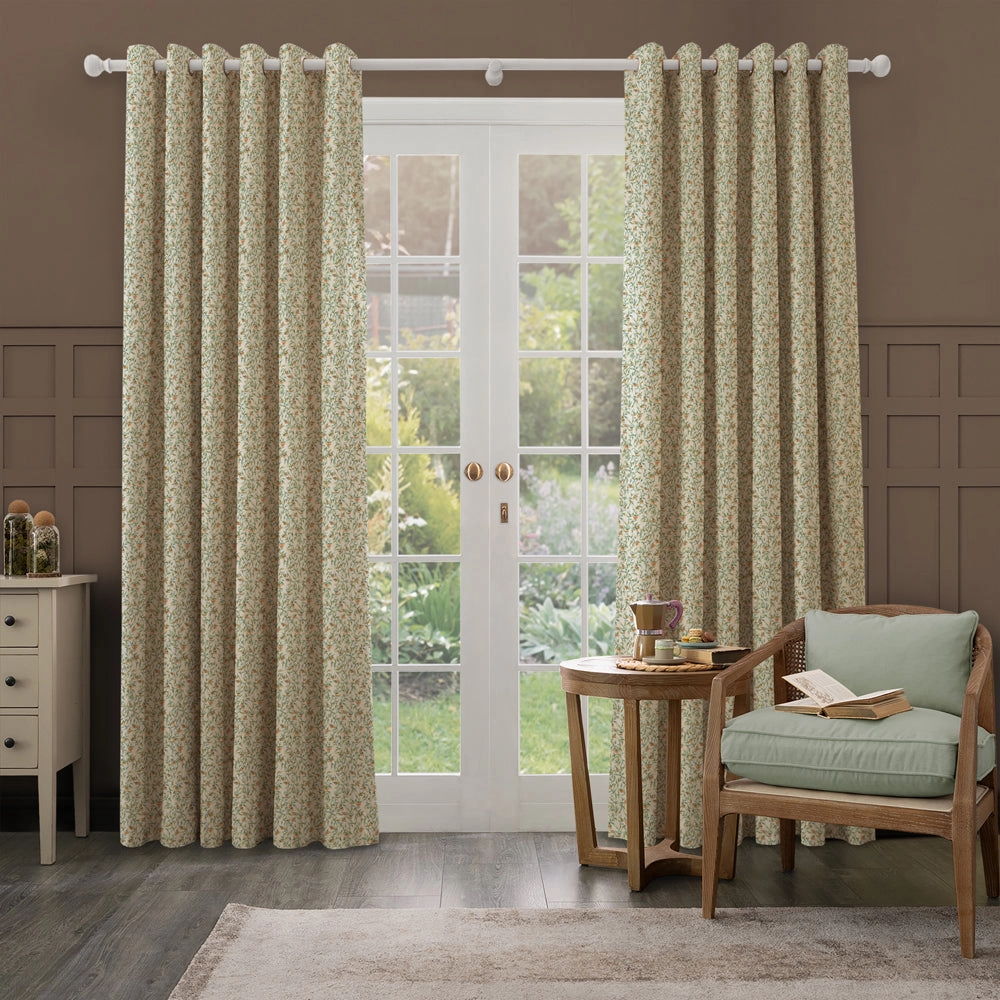 Aura Printed Cotton Fabric Moss