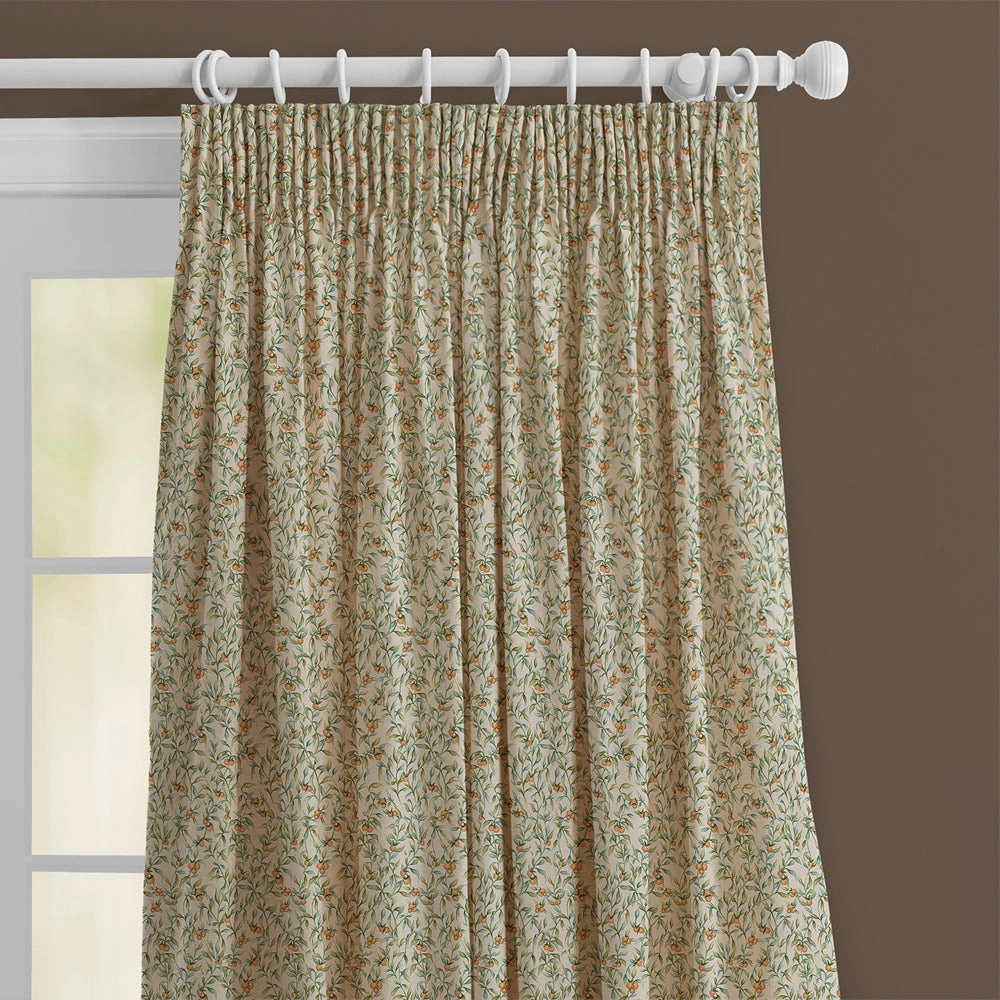 Aura Printed Cotton Fabric Moss