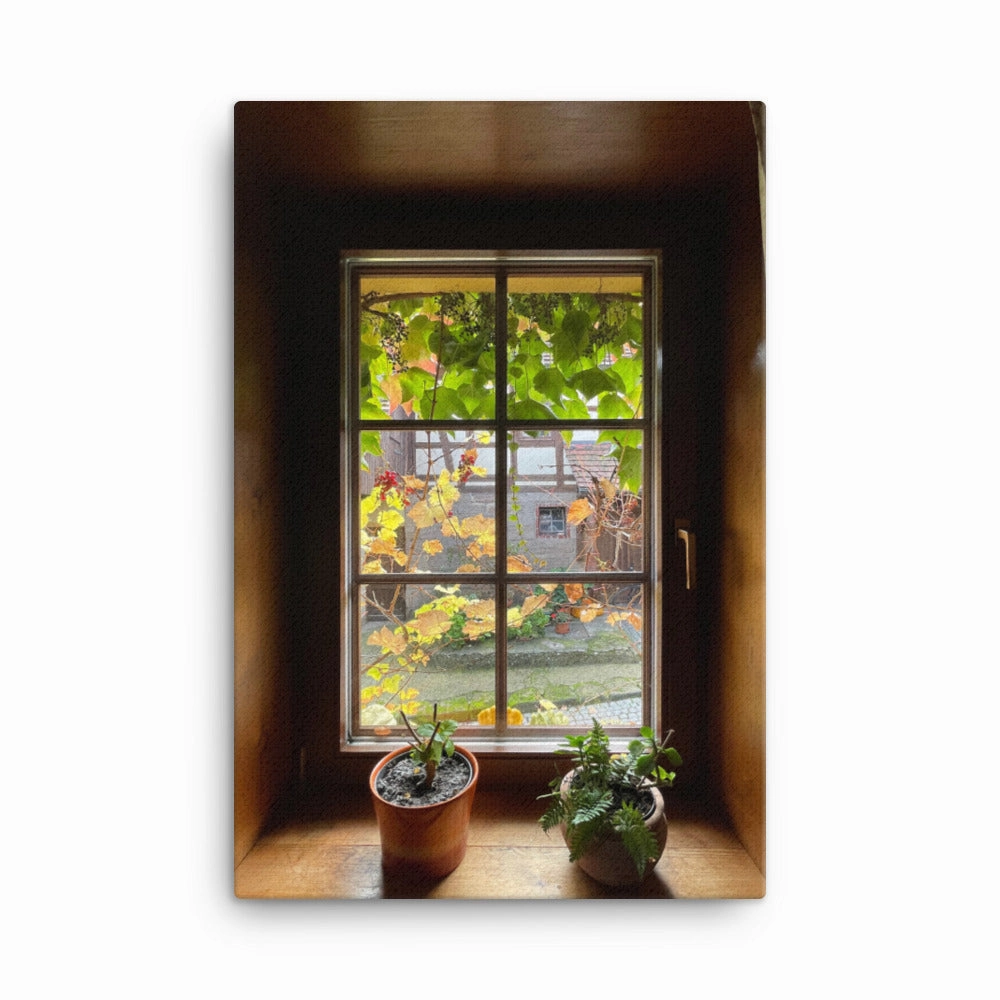 Autumn window Margersdorf - canvas
