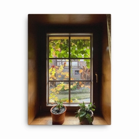 Autumn window Margersdorf - canvas canvas mural art
