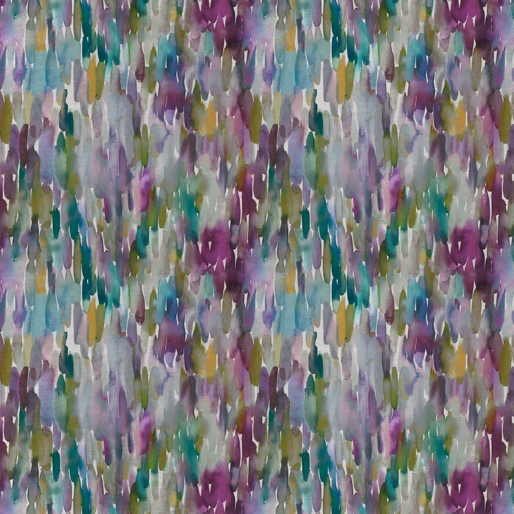 Azima Printed Velvet Fabric (By The Metre) Indigo