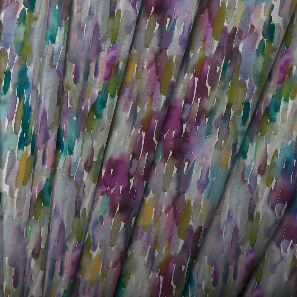 Azima Printed Velvet Fabric (By The Metre) Indigo