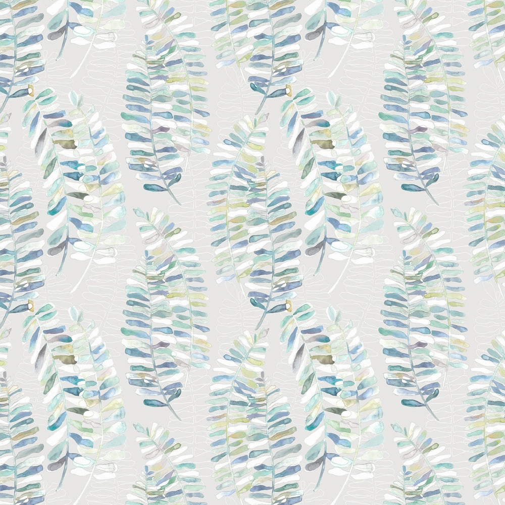Azolla Printed Cotton Fabric (By The Metre) Capri