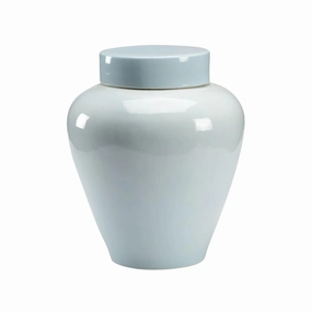 Baby Blue Glazed Porcelain Jar With Lid home display ornament