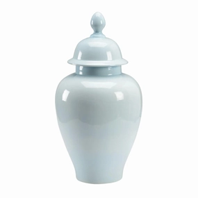 Baby Blue Porcelain Vase With Lid home display ornament