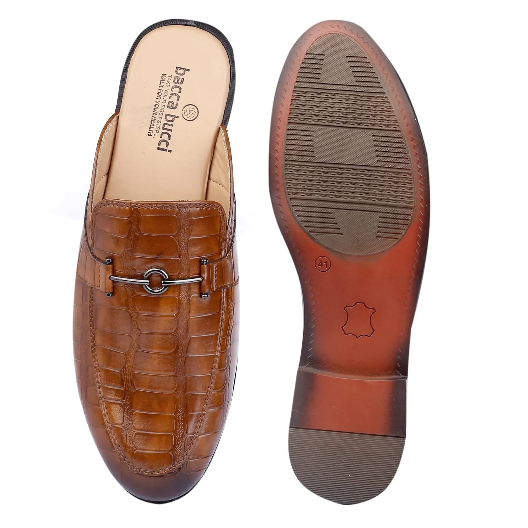 Bacca Bucci Herren NOVA Pantoffeln Clogs mit offener Ferse und bequemen Memory-Einlegesohlen