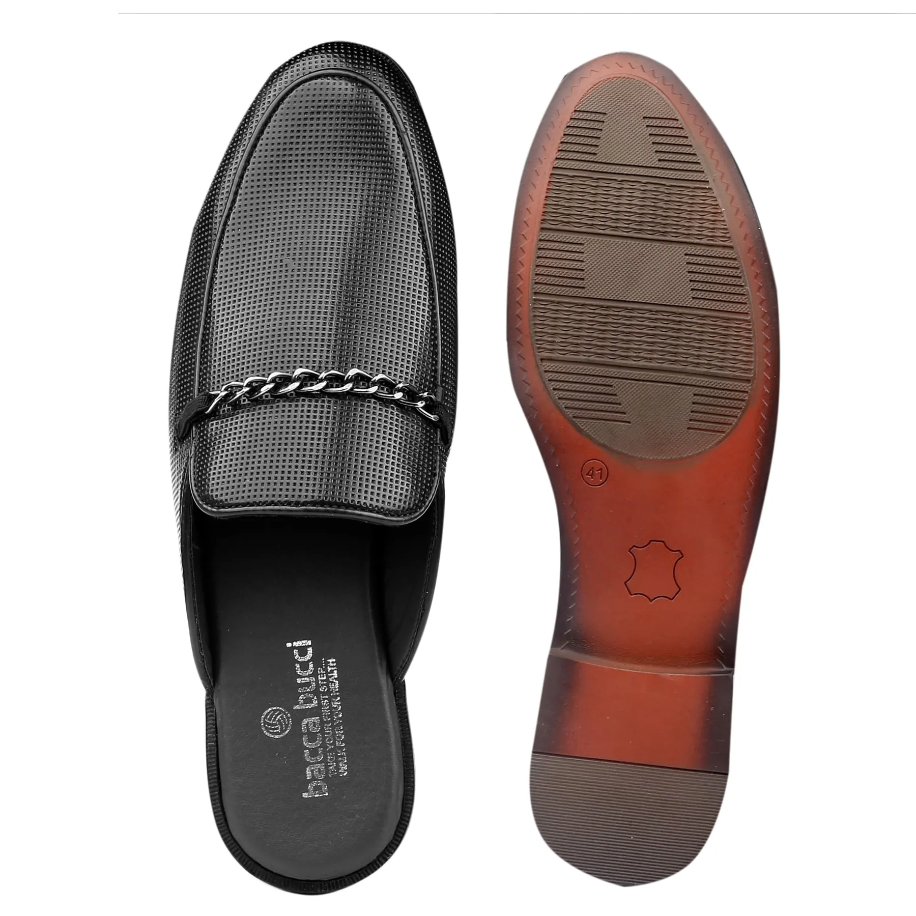 Bacca Bucci MAROKKO Mules Clogs Pantoffeln mit offener Ferse und bequemen Memory-Einlegesohlen