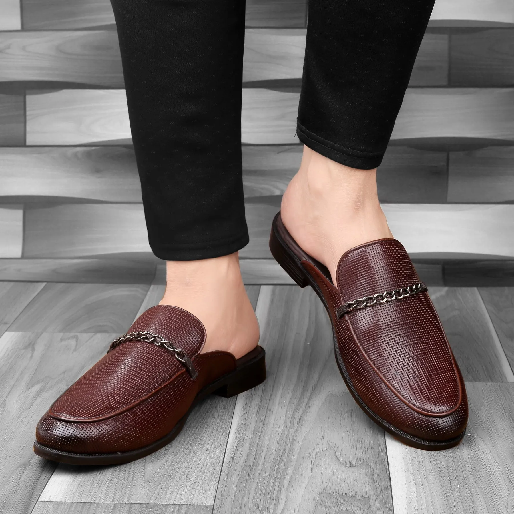 Bacca Bucci MAROKKO Mules Clogs Pantoffeln mit offener Ferse und bequemen Memory-Einlegesohlen