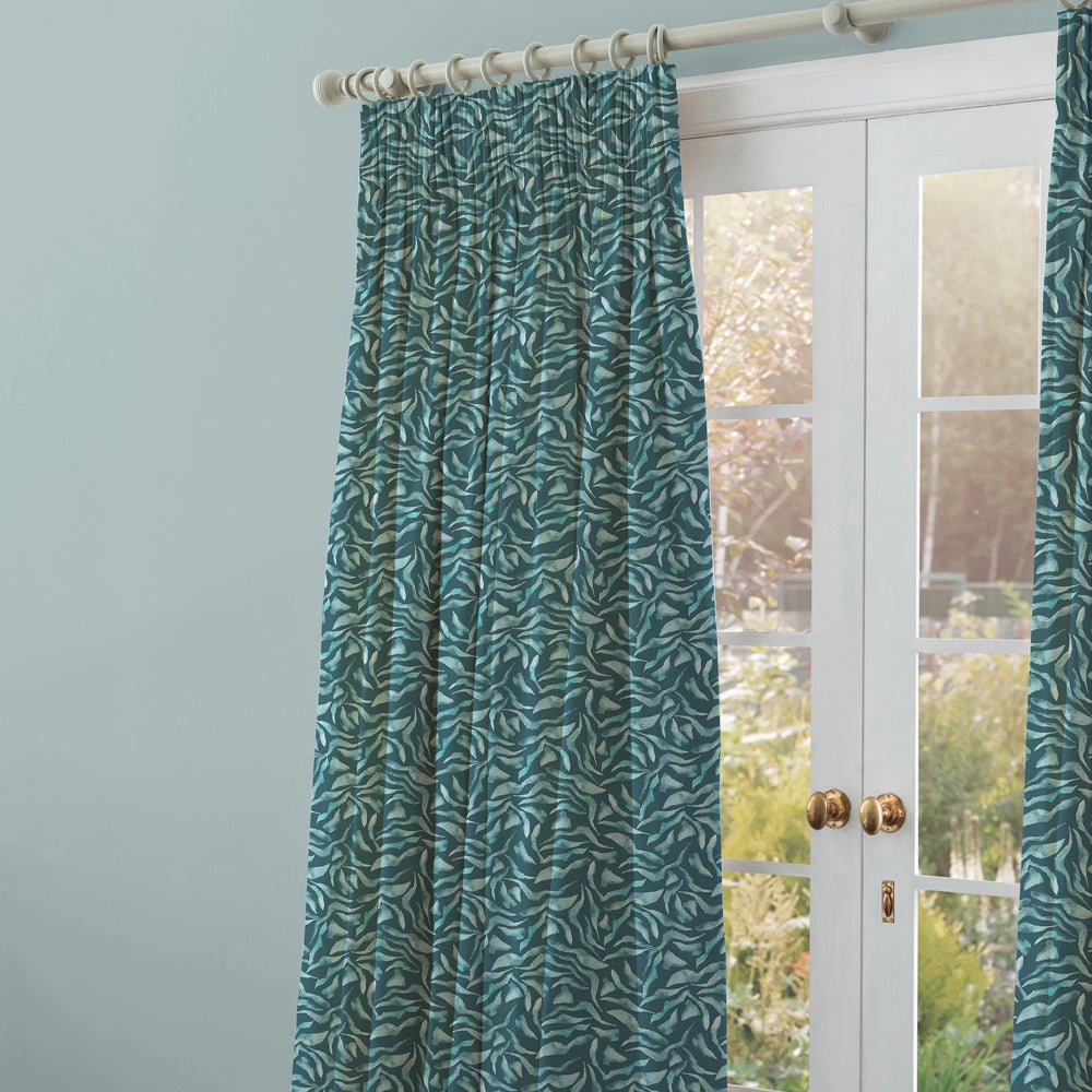 Balaya Printed Cotton Fabric (By The Metre) Teal