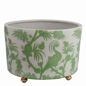 Balinese Peacock Green Center Basin home display ornament