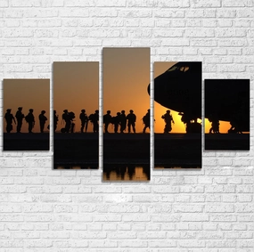 Band of Brothers Theme Soldiers Printed Multiple Canvas Poster canvas mural art