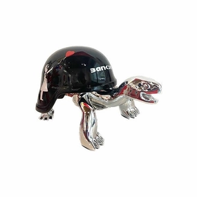 BANKSY  SILVER TURTLE dreamcatcher wall hanging