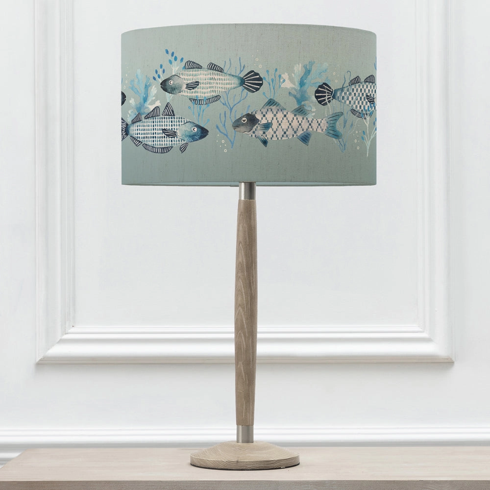 Barbeau Eva & Solensis Complete Table Lamp Grey/Seafoam