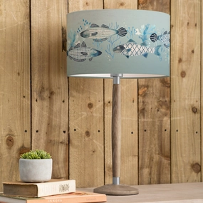 Barbeau Eva & Solensis Complete Table Lamp Grey/Seafoam patterned fashion rug  