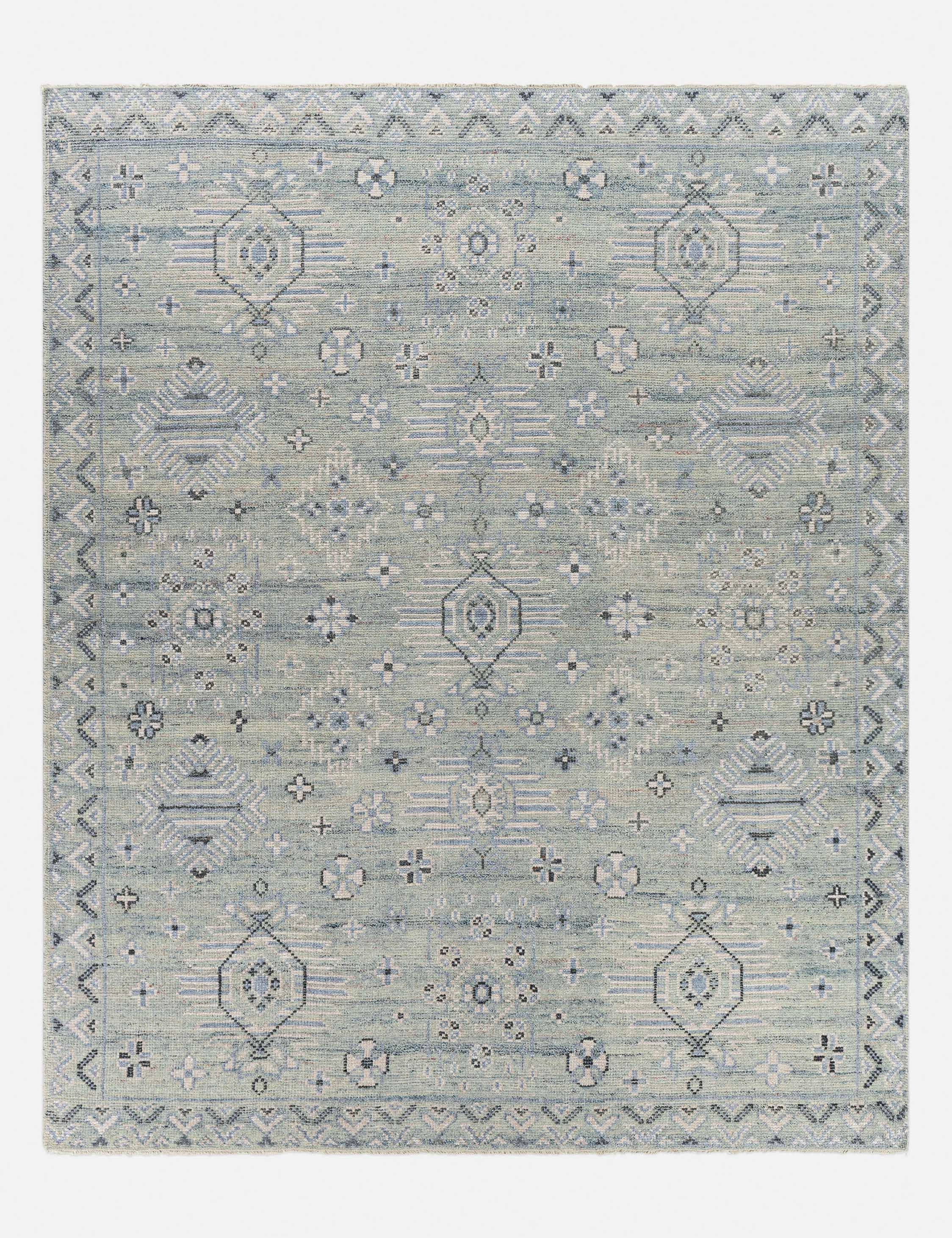 Barrish Hand-Knotted Wool-Blend Rug trendy fashion rug