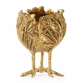 Beatrice Bowl in Gold Leaf home display ornament