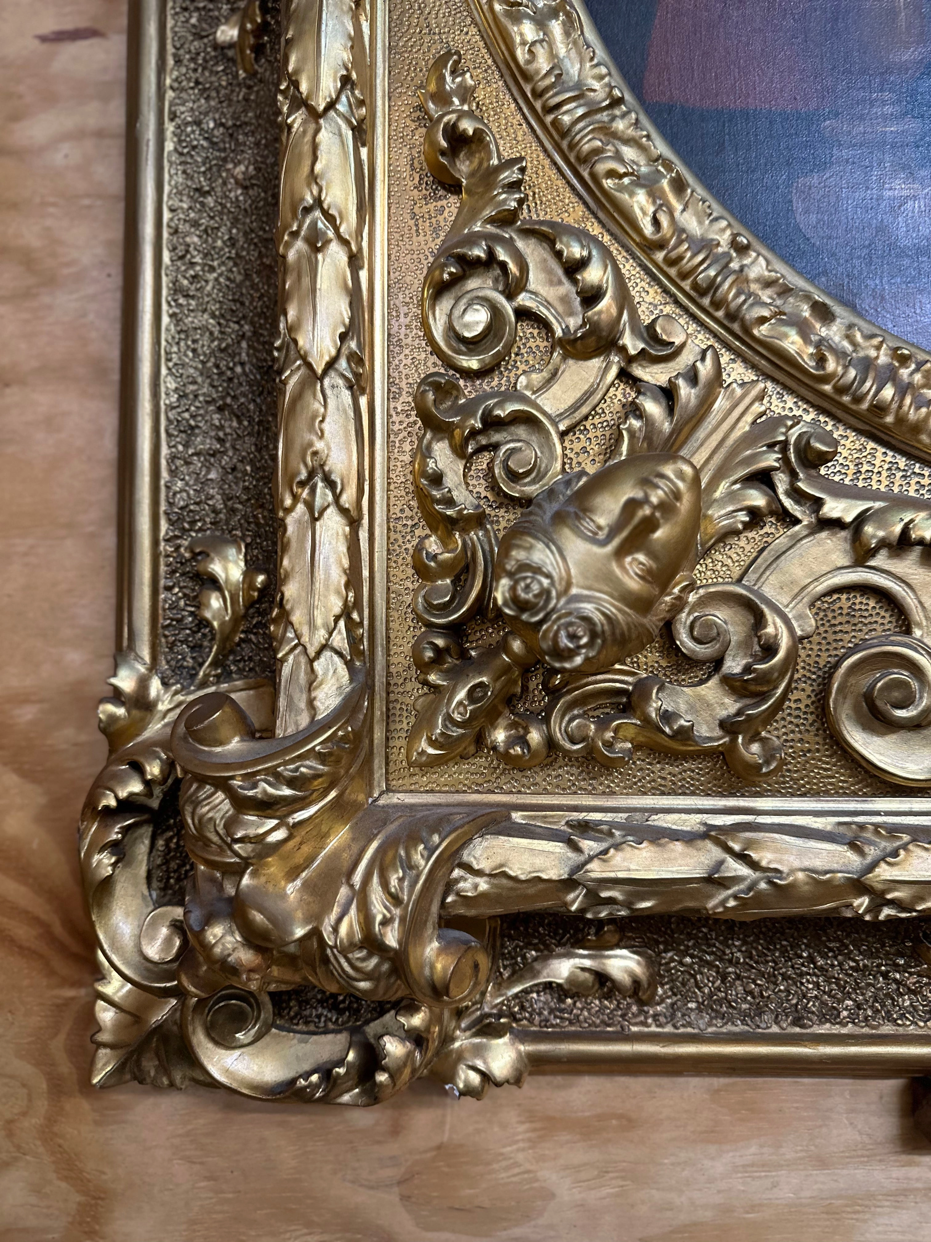 BEAUTIFULLY FRAMED VINTAGE OIL PAINTING OF MADONNA AND CHILD, AFTER RAPHAEL-FROM FLORENCE