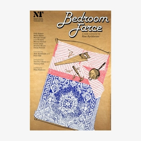 Bedroom Farce 1977 Print vintage woodcut wallpaper