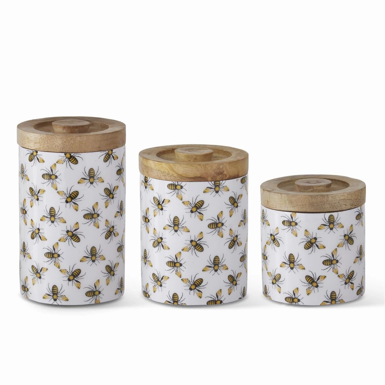 Bee Enameled Wood Containers ( Multiple Sizes ) interior room decor