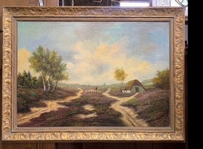 BELGIAN SHEPHERD OIL PAINTING ON CANVAS classic mural painting